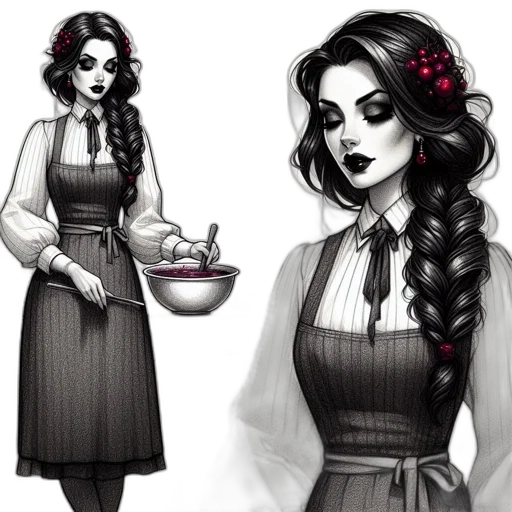 dress, concept art, fantasy art, comic book art transparent PNG cut-out