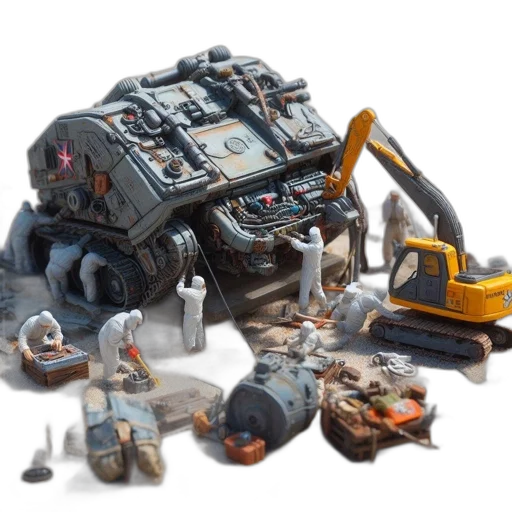 robot, weapon, car, concept art transparent PNG cut-out
