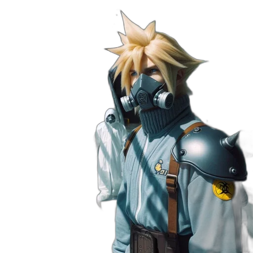 mask, staff, jacket, robot transparent PNG cut-out