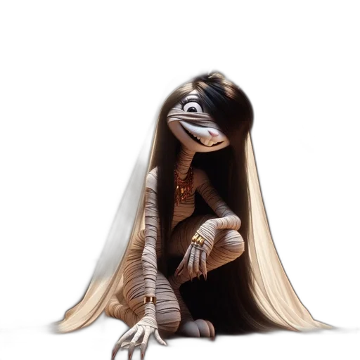 creature, dress, animal, hair transparent PNG cut-out