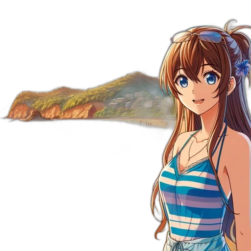 dress, staff, weapon, face transparent PNG cut-out