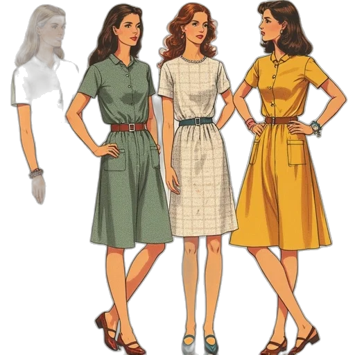 dress, concept art, cartoon, pixel art transparent PNG cut-out