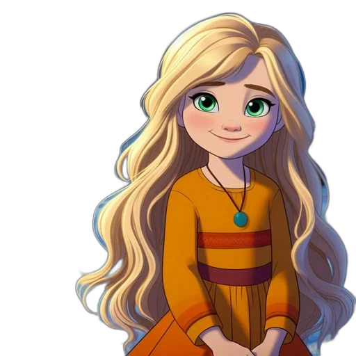 dress, staff, face, cartoon transparent PNG cut-out