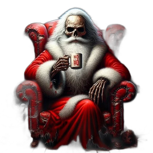 fantasy art, concept art, gaunt, santa transparent PNG cut-out
