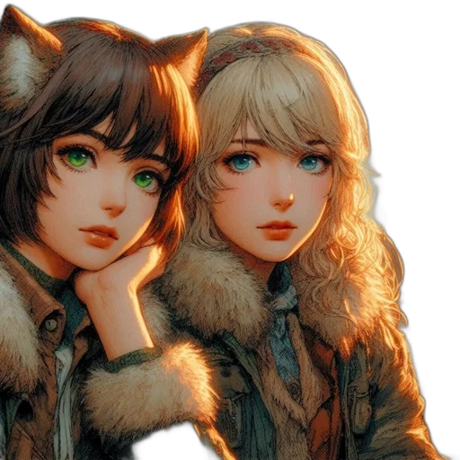 jacket, fantasy art, anime, concept art transparent PNG cut-out