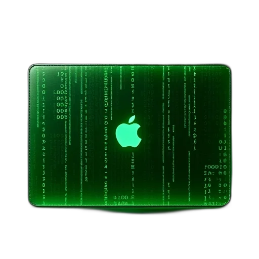 3d render, green, binary, code transparent PNG cut-out