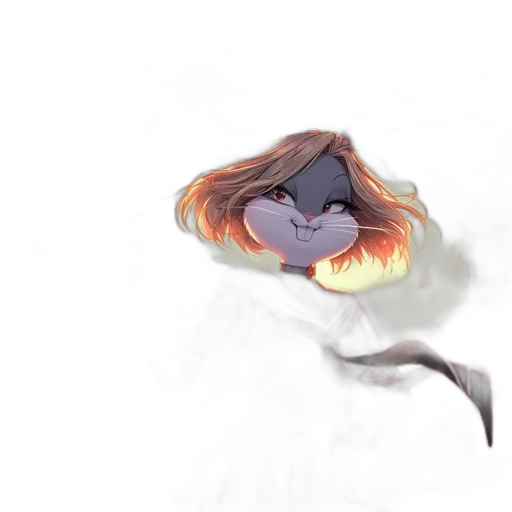 dragon, hair, creature, mask transparent PNG cut-out