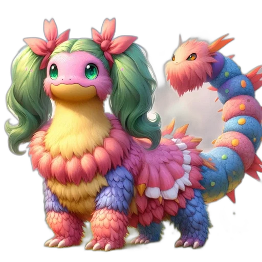 dragon, creature, animal, staff transparent PNG cut-out