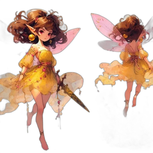 concept art, fantasy art, pixel art, watercolor transparent PNG cut-out