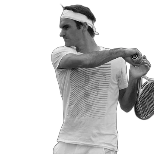 black, white, photo, tennis transparent PNG cut-out