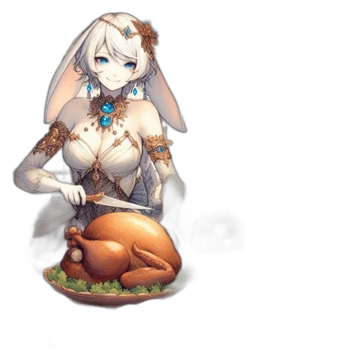 dress, animal, staff, dragon transparent PNG cut-out