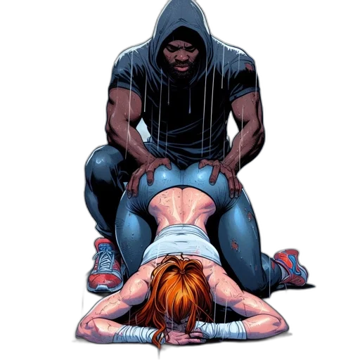 comic book art, concept art, cyberpunk, urban transparent PNG cut-out