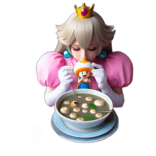 food, crown, 3d render, concept art transparent PNG cut-out