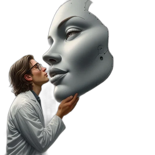 mask, face, robot, creature transparent PNG cut-out