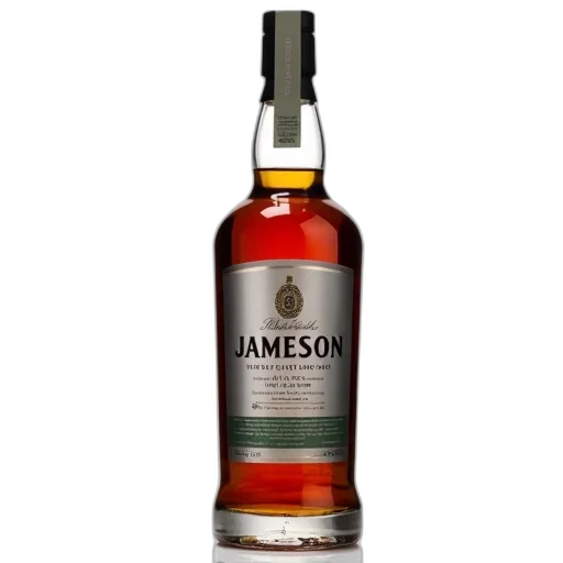 bottle, whiskey, dark, amber transparent PNG cut-out