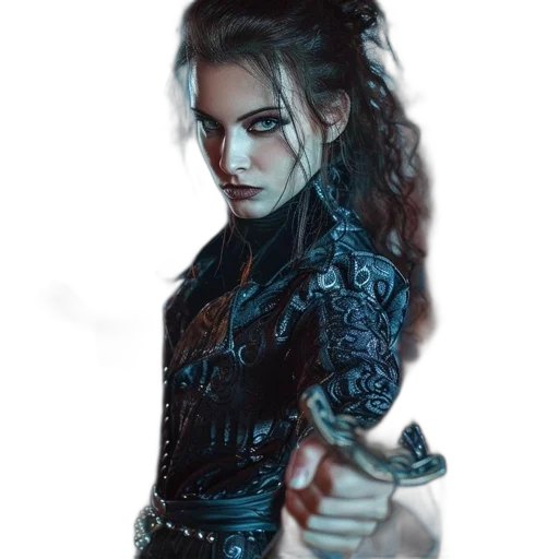 jacket, weapon, dragon, staff transparent PNG cut-out