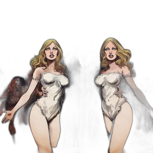 dress, concept art, comic book art, fantasy art transparent PNG cut-out