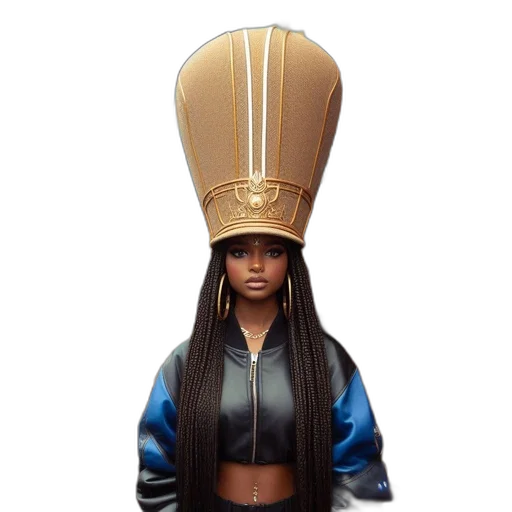 hat, crown, hair, jacket transparent PNG cut-out