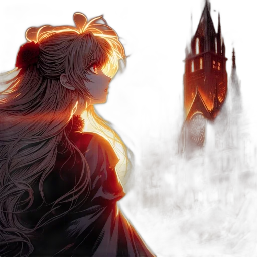 anime, fantasy art, concept art, watercolor transparent PNG cut-out