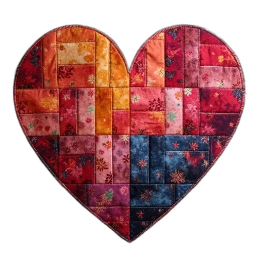 pixel art, red, colorful, patchwork transparent PNG cut-out