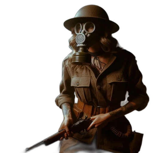mask, weapon, jacket, face transparent PNG cut-out