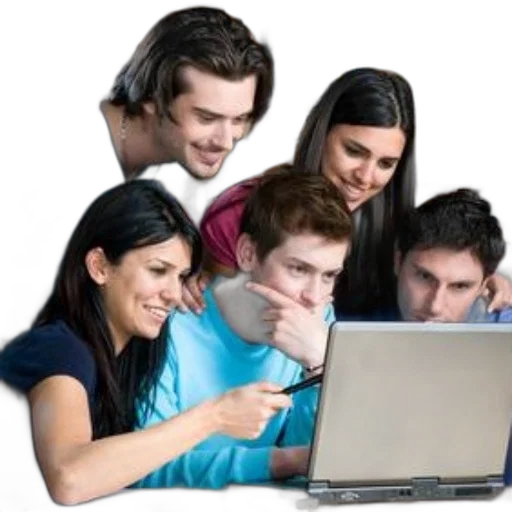 staff, group, young, adults transparent PNG cut-out