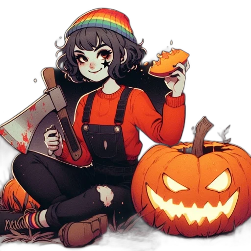 staff, hat, mask, pixel art transparent PNG cut-out