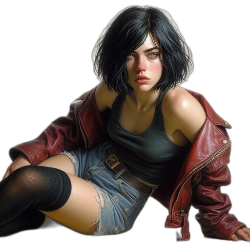 jacket, face, dress, photorealistic transparent PNG cut-out