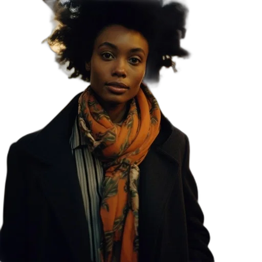 jacket, face, hair, hat transparent PNG cut-out