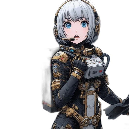 robot, weapon, jacket, dress transparent PNG cut-out