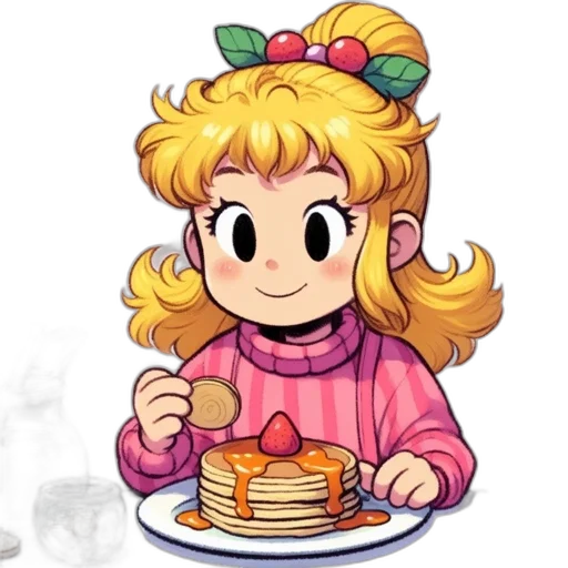 food, dress, staff, pixel art transparent PNG cut-out