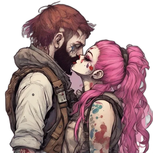 cyberpunk, concept art, watercolor, comic book art transparent PNG cut-out