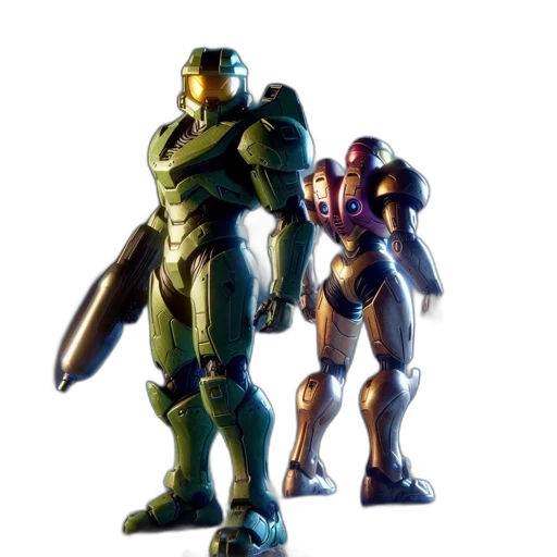 robot, concept art, 3d render, pixel art transparent PNG cut-out
