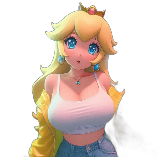 crown, dress, staff, pixel art transparent PNG cut-out