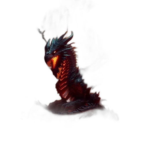 dragon, creature, staff, animal transparent PNG cut-out