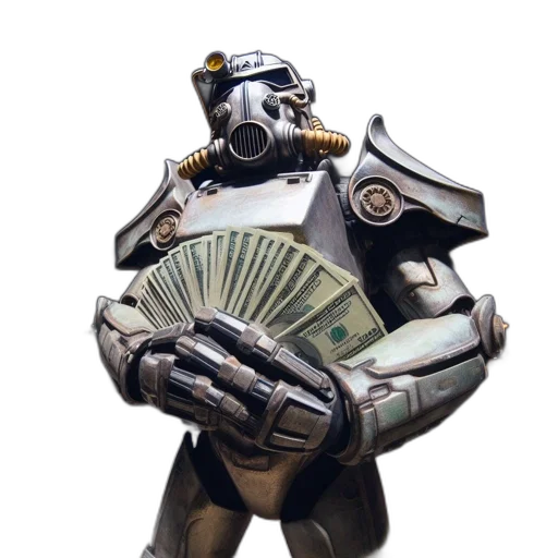 robot, weapon, mask, jacket transparent PNG cut-out