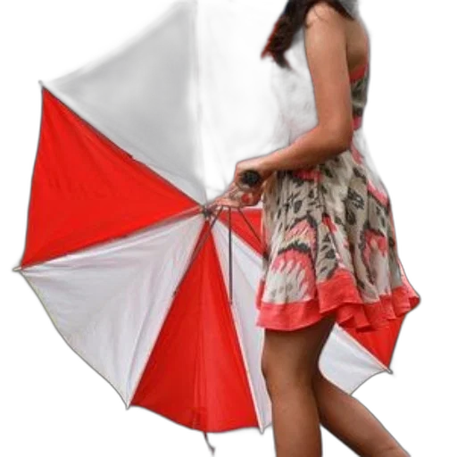 umbrella, dress, staff, 3d render transparent PNG cut-out