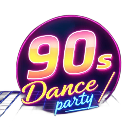 vaporwave, 90s, dance, party transparent PNG cut-out