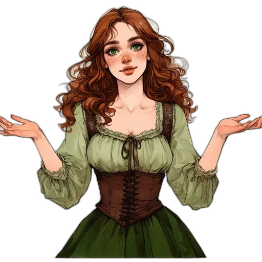 dress, fantasy art, concept art, pixel art transparent PNG cut-out