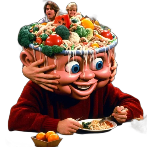 food, mask, face, creature transparent PNG cut-out