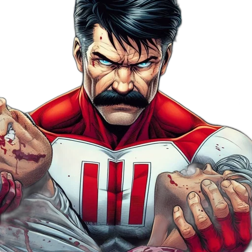 comic book art, concept art, intensely, focused transparent PNG cut-out