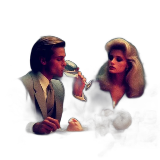 concept art, pixel art, photorealistic, vaporwave transparent PNG cut-out