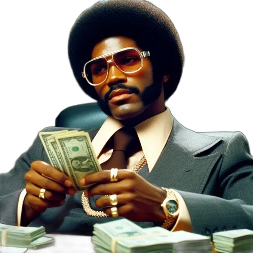 man, suit, sporting, afro transparent PNG cut-out