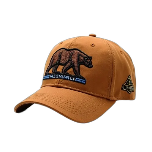hat, 3d render, brown, baseball transparent PNG cut-out