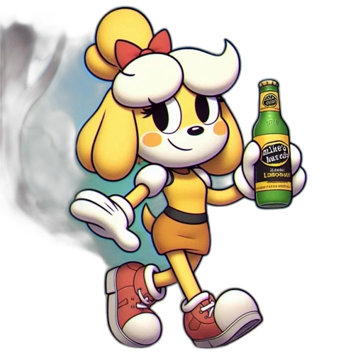 bottle, jacket, staff, robot transparent PNG cut-out