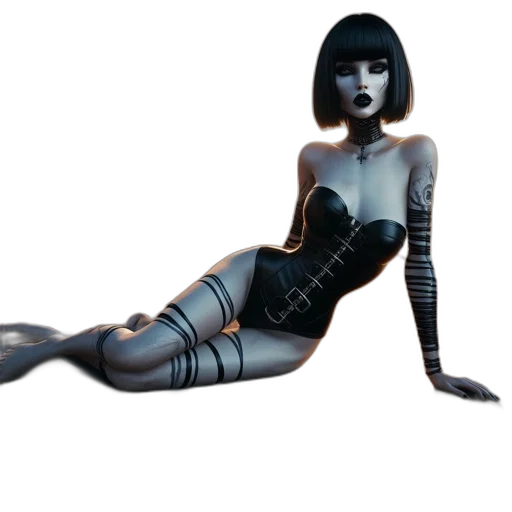 robot, dress, concept art, cyberpunk transparent PNG cut-out