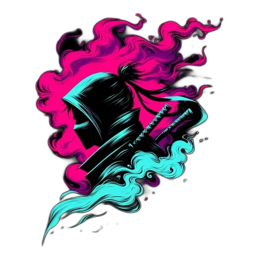 hair, hat, weapon, staff transparent PNG cut-out