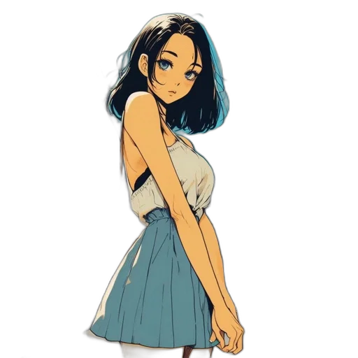 dress, staff, face, jacket transparent PNG cut-out