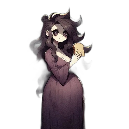 dress, staff, creature, mask transparent PNG cut-out