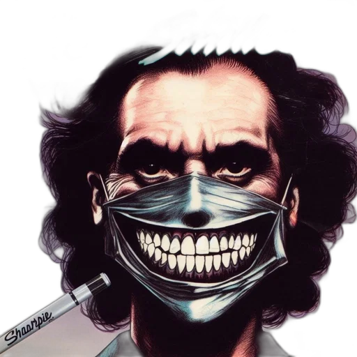 mask, face, comic book art, cartoon transparent PNG cut-out